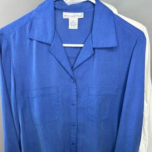 Medium blue button down shirt